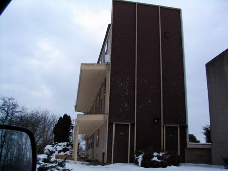 Devils Lake Drive-In Theatre - Side Of Screen And Building Winter 2004 (newer photo)
